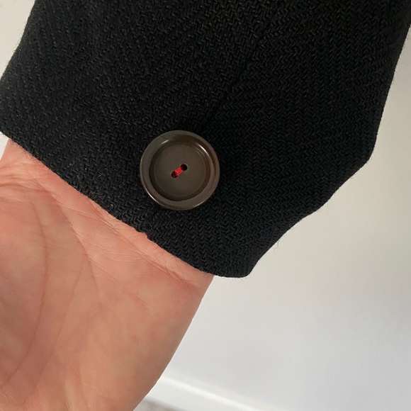 Vintage Wool Black Jacket with Gold Trim - Picture 5 of 5